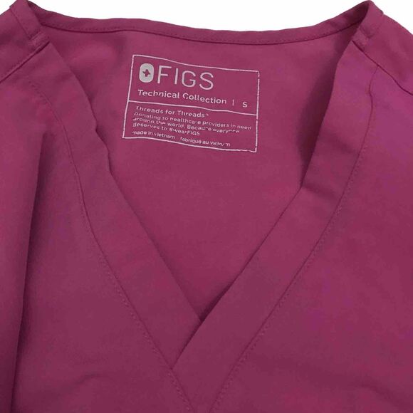 Figs Women’s Catarina One-Pocket Scrub Top Color Pink Size Small - Picture 8 of 12